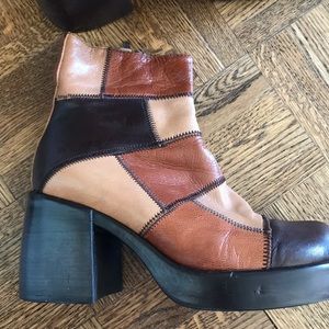 BRAND NEW RETRO brown patch boots